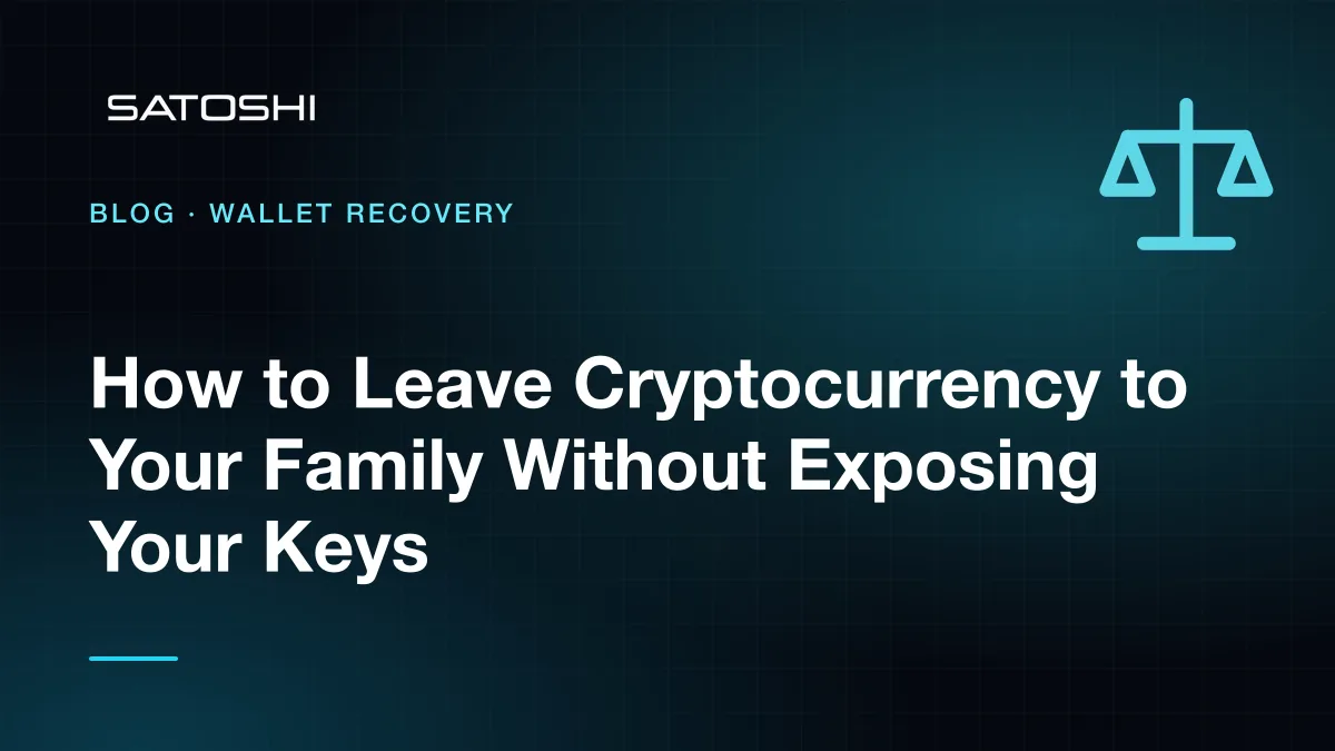 Private cryptocurrency inventory alongside estate planning documents