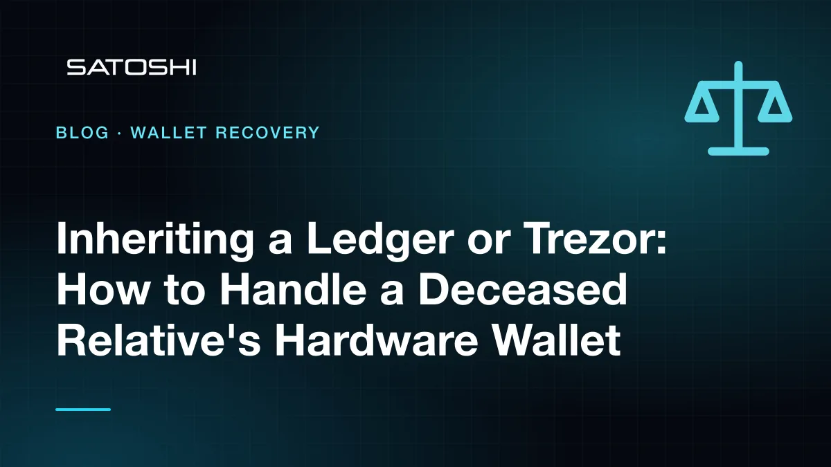 Ledger and Trezor devices securely preserved for inheritance