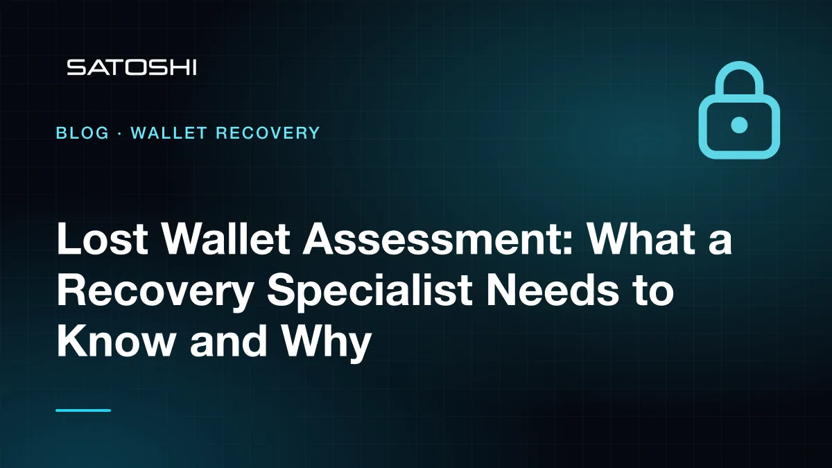 Wallet assessment form showing non-sensitive information fields