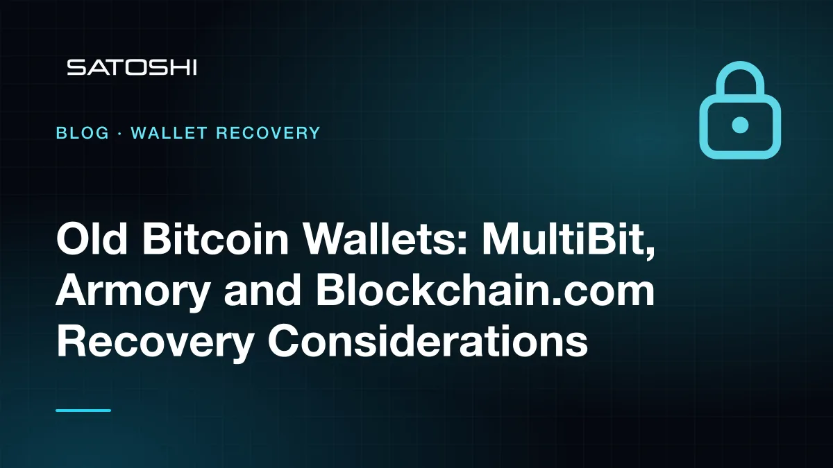 Computer showing legacy MultiBit Armory and Blockchain.com wallet references