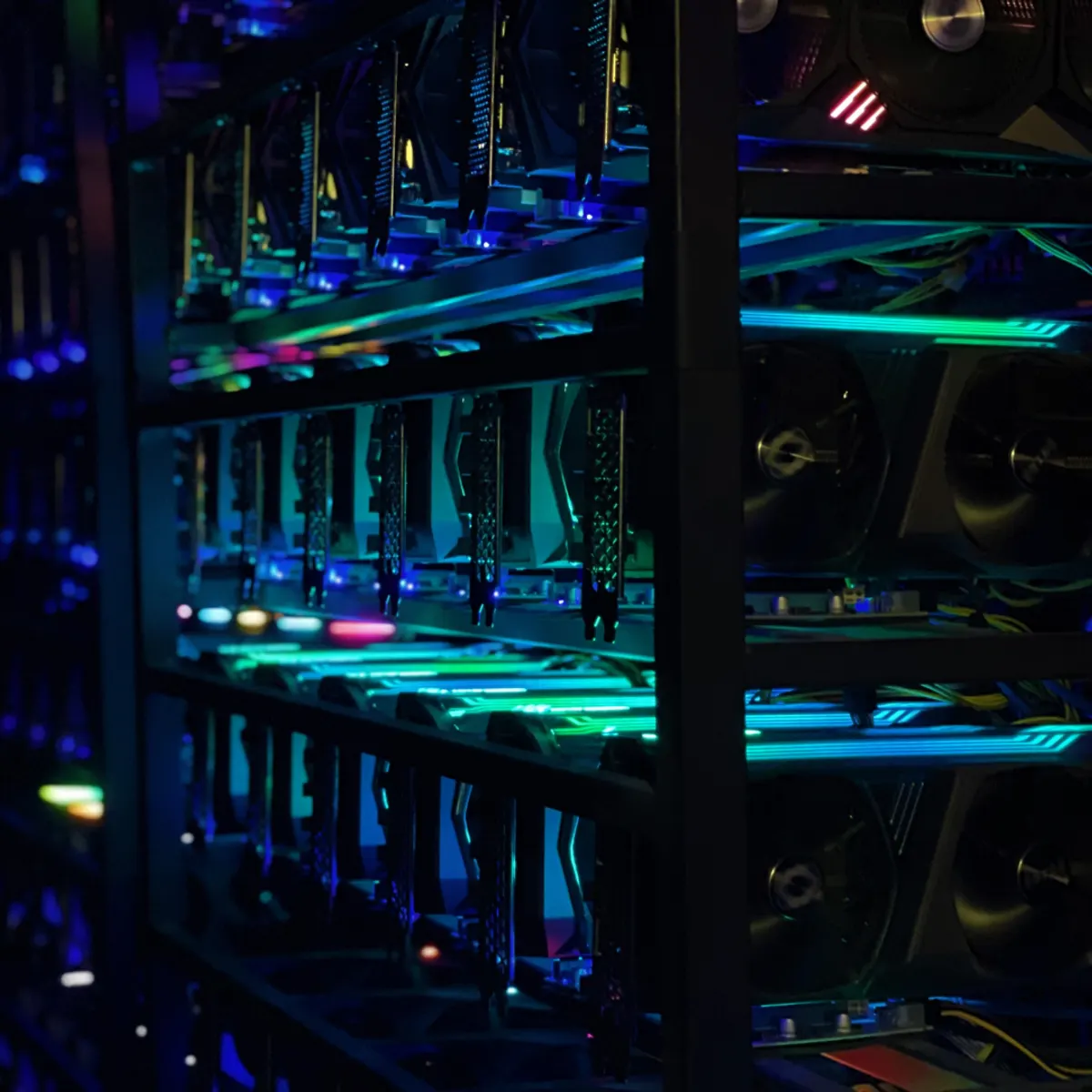 GPU rack in the Satoshi Spain data center